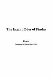 Cover of: The Extant Odes Of Pindar by Pindar