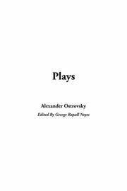 Front cover of Plays by Alexander Ostrovsky