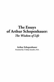 Cover of: The Essays Of Arthur Schopenhauer | Arthur Schopenhauer