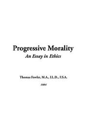 Cover of: Progressive Morality