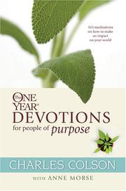 Cover of: The One Year Devotions for People of Purpose (One Year Book)