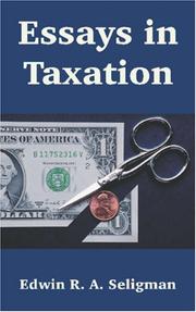 Cover of: Essays in Taxation