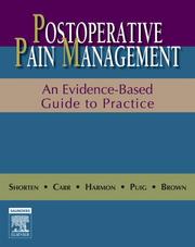 Cover of: Postoperative pain management: an evidence-based guide to practice