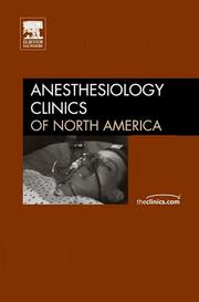 Cover of: Current Concepts in Postoperative Pain Management, An Issue of Anesthesiology Clinics (The Clinics: Surgery)