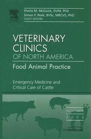 Emergency medicine and critical care of cattle by Robert A. Smith, Sheila McGuirk, Simon Peek