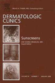 Cover of: Sunscreens, An Issue of Dermatologic Clinics (The Clinics: Dermatology) by Zoe Diana Draelos