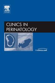 Cover of: Brain Monitoring in the Neonate, An Issue of Clinics in Perinatology (The Clinics: Internal Medicine)