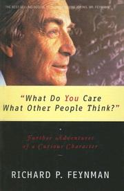 Cover of: What Do You Care What Other People Think? by Richard Phillips Feynman