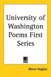 Cover of: University of Washington Poems First Series