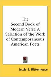 Cover of: The Second Book of Modern Verse a Selection of the Work of Contemporaneous American Poets by Jessie B. Rittenhouse, Jessie B. Rittenhouse