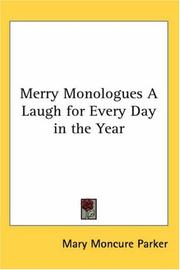 Cover of: 'merry Monologues by Mary Moncure Parker