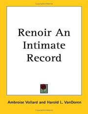 Cover of: Renoir an Intimate Record by Ambroise Vollard