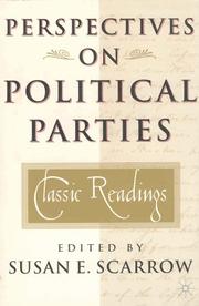 Cover of: Perspectives on Political Parties by Susan E. Scarrow