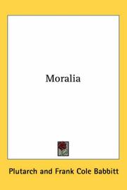 Cover of: Moralia by Plutarch