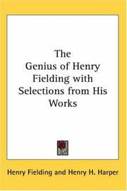 Cover of: The Genius of Henry Fielding with Selections from His Works by Henry Fielding