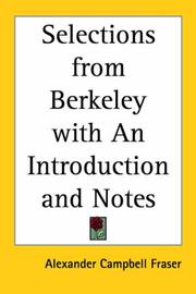 Cover of: Selections From Berkeley With An Introduction And Notes
