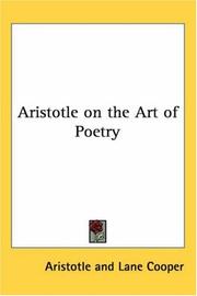 Cover of: Aristotle on the Art of Poetry by Aristotle, Lane Cooper
