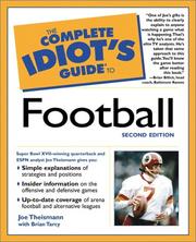 Cover of: The complete idiot's guide to football by Joe Theismann
