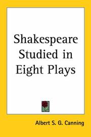 Cover of: Shakespeare Studied In Eight Plays