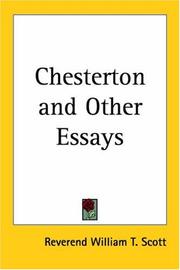 Cover of: Chesterton And Other Essays