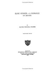 Cover of: Elsie Venner a Romance of Destiny by Oliver Wendell Holmes, Sr.
