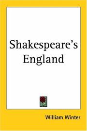 Cover of: Shakespeare's England by William Winter