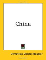 Cover of: China by Demetrius Charles Boulger