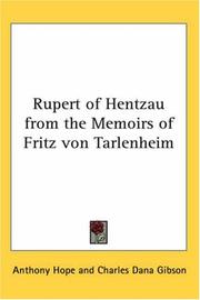 Cover of: Rupert of Hentzau from the Memoirs of Fritz Von Tarlenheim by Anthony Hope