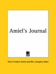 Cover of: Amiel's Journal by Henri Frédéric Amiel