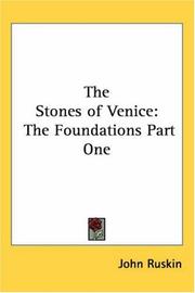 Cover of: The Stones of Venice by John Ruskin