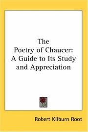Cover of: The Poetry of Chaucer by Robert Kilburn Root