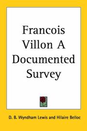 Cover of: Francois Villon a Documented Survey