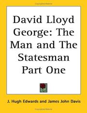 Cover of: David Lloyd George: The Man And the Statesman