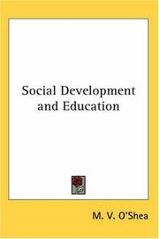 Cover of: Social Development And Education