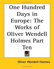 Cover of: One Hundred Days in Europe by Oliver Wendell Holmes, Sr.