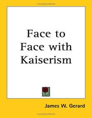 Cover of: Face to Face With Kaiserism
