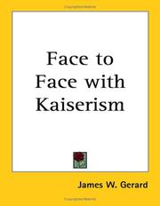 cover of Face to Face With Kaiserism