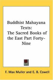 Cover of: Buddhist Mahayana Texts by 