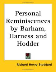 Cover of: Personal Reminiscences by Barham, Harness and Hodder