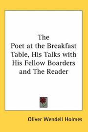 Cover of The Poet at the Breakfast Table, His Talks with His Fellow Boarders and The Reader