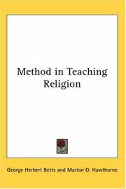 Cover of: Method in Teaching Religion