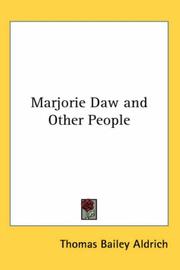 Cover of: Marjorie Daw and Other People | Thomas Bailey Aldrich