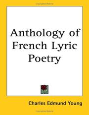 Cover of: Anthology of French Lyric Poetry | Charles Edmund Young