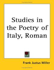 Cover of: Studies in the Poetry of Italy, Roman