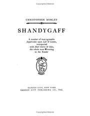 Cover of: Shandygaff by Christopher Morley, Christopher Morley