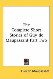 Cover of: The Complete Short Stories of Guy De Maupassant by Guy de Maupassant