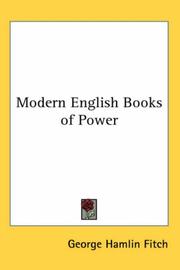 Cover of: Modern English Books of Power by George Hamlin Fitch