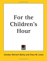 Cover of: For the Children