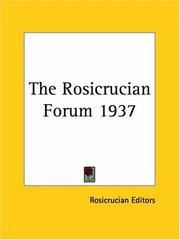 Cover of: The Rosicrucian Forum 1937