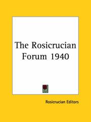 Cover of: The Rosicrucian Forum 1940